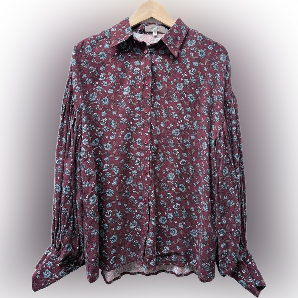 MOUSSY balloon sleeves floral